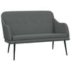 vidaXL Banco 110x76x80 cm tecido cinzento-escuro