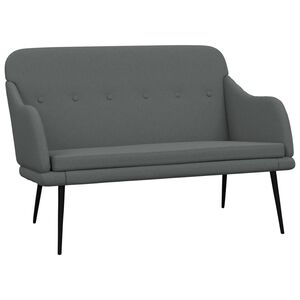 vidaXL Banco 110x76x80 cm tecido cinzento-escuro
