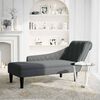 vidaXL Chaise lounge c/ almofada/apoio de bra&ccedil;os direito tecido