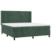 vidaXL Cama com molas/colch&atilde;o 180x200 cm veludo verde-escuro