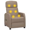vidaXL Poltrona massagens reclin&aacute;vel el&eacute;trica couro artif. cappuccino