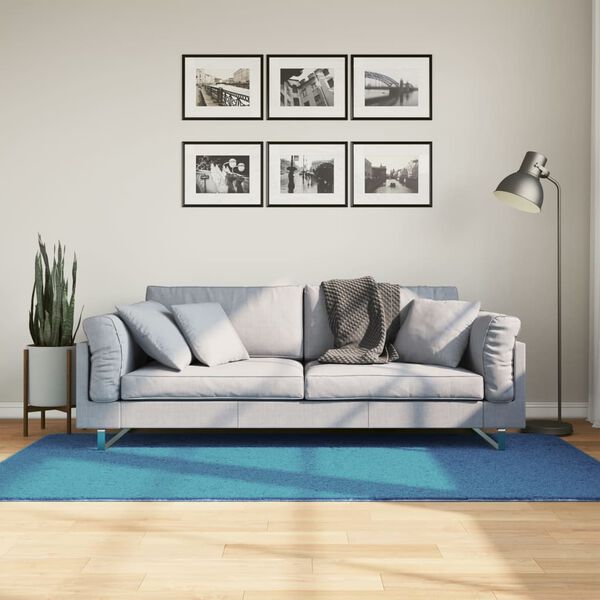 vidaXL Tapete de pelo curto OVIEDO 100x200 cm turquesa
