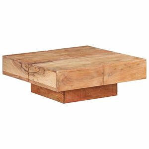 vidaXL Mesa de centro 80x80x28 cm madeira de ac&aacute;cia maci&ccedil;a