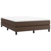 vidaXL Estrutura de cama com molas 140x200cm couro artificial castanho