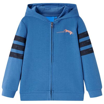Sweatshirt com capuz para criança azul 92