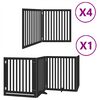 vidaXL Port&atilde;o p/ c&atilde;es com porta dobr&aacute;vel 12 pain&eacute;is 960 cm &aacute;lamo preto