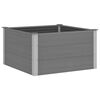 vidaXL Canteiro elevado para jardim WPC 100x100x54 cm cinzento