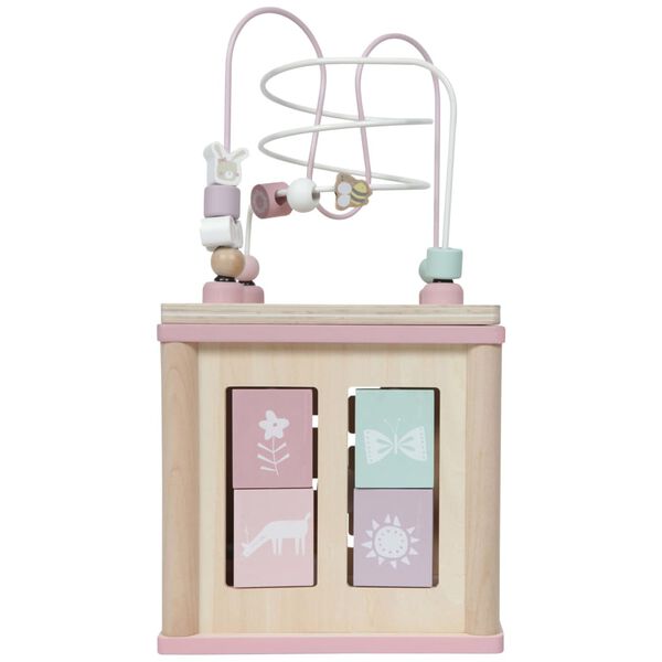 Little Dutch Cubo de atividades em madeira rosa LD4427