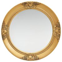 vidaXL Espelho de parede estilo barroco 50 cm dourado
