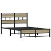 vidaXL Estrutura de cama sem colchão 120x200 cm metal carvalho sonoma