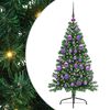 vidaXL &Aacute;rvore de Natal Artificial Pr&eacute;-iluminada Verde 120 cm PVC