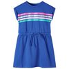 vidaXL Vestido de crian&ccedil;a com cord&atilde;o azul-cobalto 104