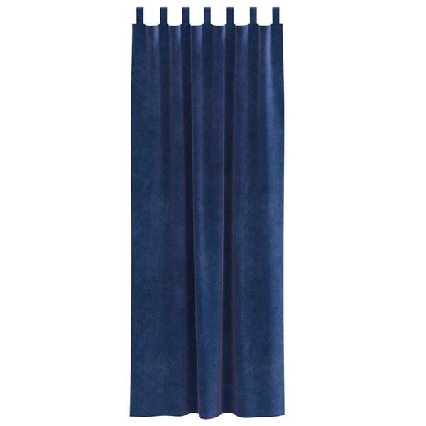 vidaXL Cortinas opacas 2 pcs Azul Escuro 140 x 260 cm Veludo
