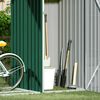 vidaXL Abrigo de lenha para jardim 245x98x159 cm a&ccedil;o galvanizado verde