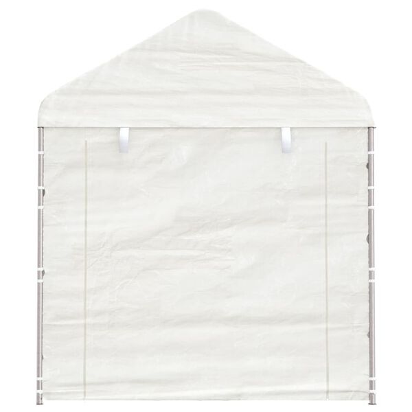 vidaXL Gazebo com telhado 11,15x2,28x2,69 m polietileno branco