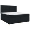 vidaXL Cama box spring com colch&atilde;o Preto 160 x 200 cm Tecido