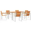 vidaXL Conjunto de Jantar para Jardim 7 unid.