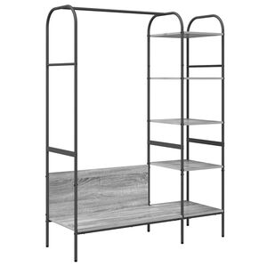 vidaXL Suporte para Roupas Cinzento 120 x 44 x 160 cm