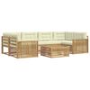 vidaXL Conjunto de Sof&aacute;s para Exterior 7 pcs Branco e Creme