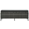 vidaXL 3 pcs conjunto lounge de jardim c/ almofad&otilde;es vime PE cinzento