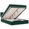 vidaXL Estrutura de cama otomana com colch&atilde;o 140x200 cm verde escuro