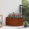 vidaXL Vaso de Canto Ferro Enferrujado 60 x 60 x 35 cm A&ccedil;o corten