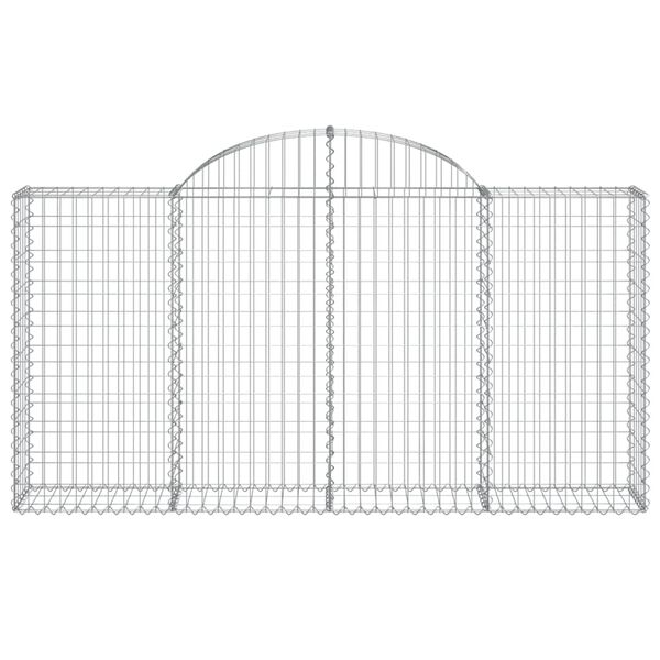 vidaXL Cestos gabi&atilde;o arqueados 50 pcs 200x30x100/120 ferro galvanizado