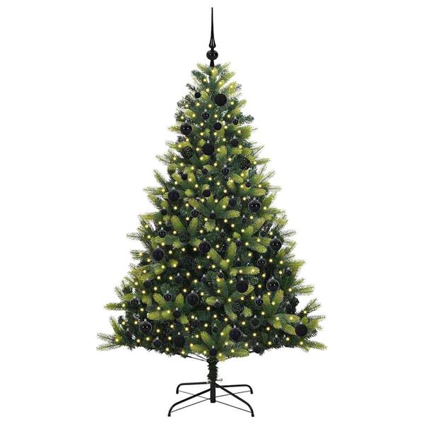 vidaXL &Aacute;rvore de Natal Artificial Articulada 300 LEDs Verde 180 cm