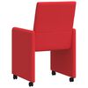 vidaXL Cadeiras de Jantar com Rodas 2 pcs Vermelho 57 x 66 x 94 cm