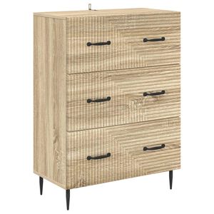 vidaXL Gabinete de Gavetas Carvalho Sonoma 66 x 34,5 x 89,5 cm