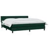 vidaXL Cama com molas/colch&atilde;o 180x220 cm veludo verde-escuro