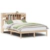 vidaXL Cama com estante sem colch&atilde;o 140x190 cm pinho maci&ccedil;o