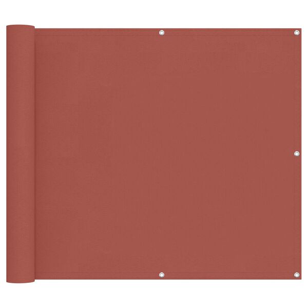 vidaXL Tela de Varanda Terracota 100 x 300 cm Tecido Oxford
