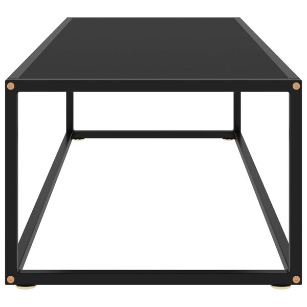 vidaXL Mesa de centro 120x50x35 cm vidro preto