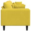 vidaXL Sof&aacute; com almofada Amarelo 250 x 77 x 76 cm Veludo
