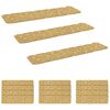 vidaXL Tapetes para escadas 15 unid. 76 x 20 cm Bege Poli&eacute;ster