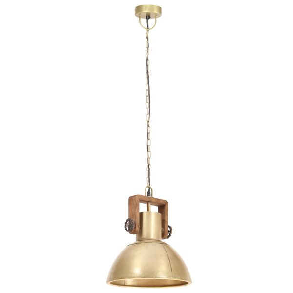 vidaXL Candeeiro suspenso industrial redondo 25 W 30 cm E27 bronze