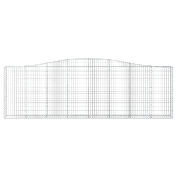 vidaXL Cestos gabi&atilde;o arqueados 2pcs 400x30x120/140cm ferro galvanizado