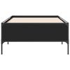 vidaXL Estrutura de cama 100x200 cm derivados de madeira/metal preto