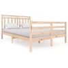vidaXL Estrutura de cama 140x200 cm madeira maci&ccedil;a