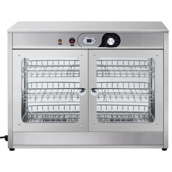 vidaXL Aquecedor de alimentos el&eacute;trico 1200 W a&ccedil;o inoxid&aacute;vel