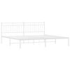 vidaXL Estrutura de cama com cabeceira 200x200 cm metal branco