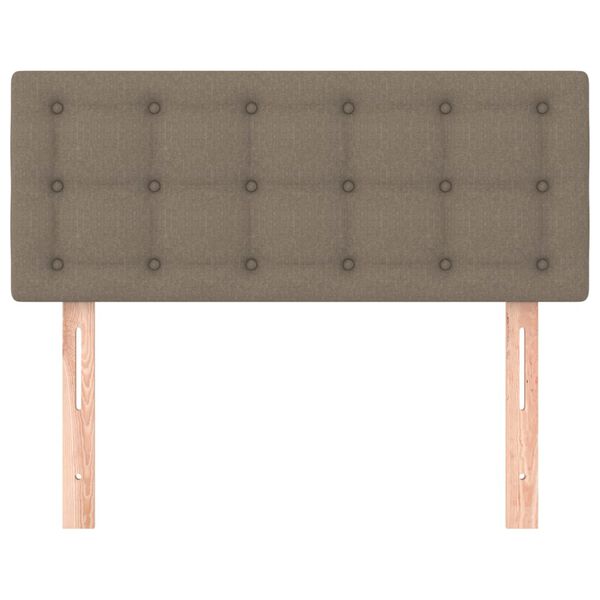 vidaXL Cabeceira de cama tecido 80x5x78/88 cm cinzento-acastanhado