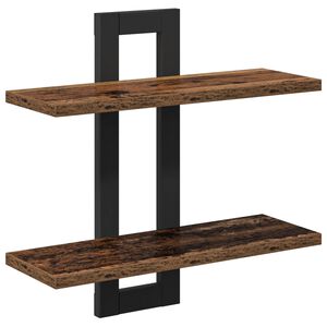 vidaXL Prateleiras flutuantes Madeira antiga 40 x 15 x 40 cm