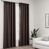 vidaXL Cortinas opacas asp. linho + ganchos 2pcs 140x245cm cinza-acas.