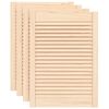 vidaXL Portas de arm&aacute;rio 4 pcs com design de persiana pinho maci&ccedil;o