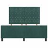 vidaXL Cama Box com cabeceira Verde Escuro 140 x 190 cm Veludo
