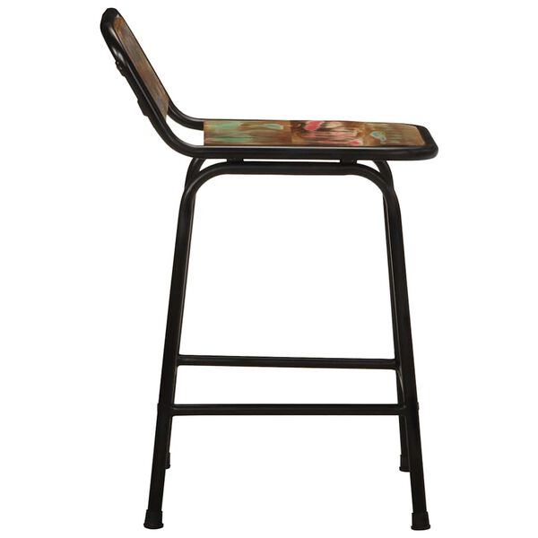 vidaXL Bancos de bar 2 pcs 46x35,5x70 cm Madeira Maciça Recuperada