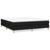 vidaXL Cama com molas/colch&atilde;o 180x200 cm tecido preto
