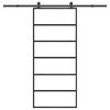 vidaXL Porta deslizante c/ conj. ferragens 90x205cm vidro ESG/alum&iacute;nio